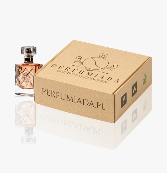 karton z logo firmy Perfumiada, realizacja nadruku Kartony24