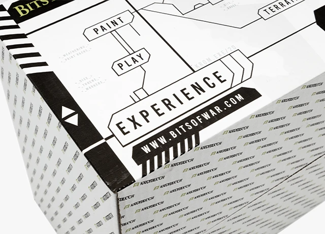 kromlech hobby gra miniatury nadruk biało czarny opakowanie