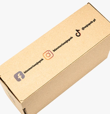 pudełka wysyłkowe z nadrukiem, realizacja dla firmy M. Jopek